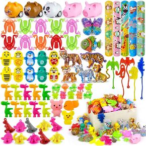 75PCS Party Favor Toys Animal Party Favor Toys Assortment for Classroom Rewards Bulk Toys Birthday Party Toys Goodie Bag Filler Treasure Box Gifts for Boys and Girls