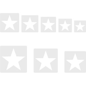 8 Pcs Large Star Stencil for Painting Star Stencils Different Sizes Reusable Plastic Stencils for Home Decoration Arts Paper Fabric Flag