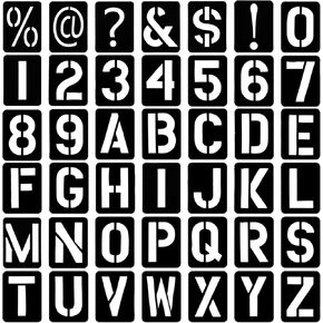 42 Pcs Letter Stencils 3 in Numbers Craft Stencils Reusable Alphabet Templates Interlocking Stencil Kit Plastic Spray Paint Stencil Templates for Painting on Wood Wall Fabric DIY Art Projects