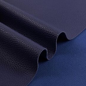 1.6mm Thick Vinyl Marine Fabric,Heavy Duty Faux Leather Fabric,Soft,Waterproof,Durable Synthetic Leather for DIY Crafts,Chair,Upholstery (Blue, 24"x54")
