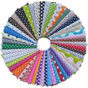 50PCS 4 X4 Inches Different Patterns Pink Cotton Craft Printed Fabric DIY Handmade Material Set Bundle Patchwork Squares for Home Crafts Sewing Scrapbooking Quilting