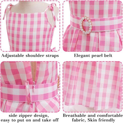 Pink Costume for Girls Cowgirl Costume 70s80s Pink Dress Kids Disco Outfits Christmas Party 4-13Y in Kuwait