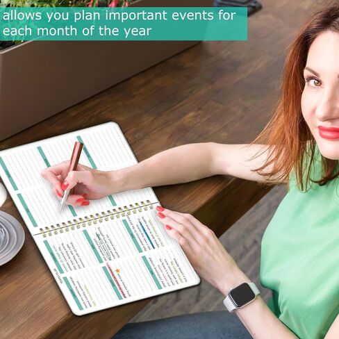 Undated Weekly Planner - Weekly To Do List Notebook with Goal & Habit Tracker, Daily Weekly Journal with Spiral Binding, 6.3"x8.5", Pink in Saudi Arabia