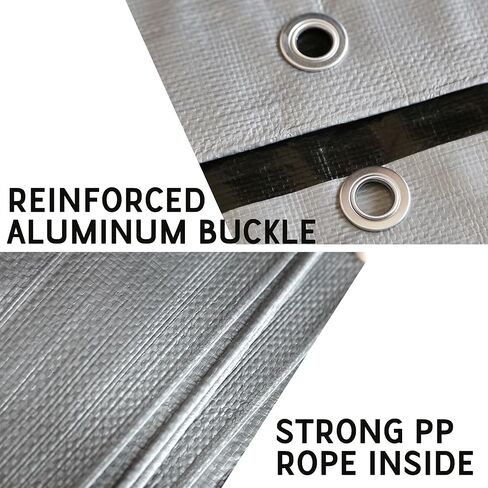 STARPYNG-12 Mil Pink/Silver 6x8 Feet Tarp-Heavy Duty Poly Tarp-Cover,Waterproof, UV Resistant, Weather Resistant, Cover Cars, Boats, Courtyards,Camping in Kuwait