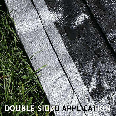 STARPYNG-12 Mil Pink/Silver 6x8 Feet Tarp-Heavy Duty Poly Tarp-Cover,Waterproof, UV Resistant, Weather Resistant, Cover Cars, Boats, Courtyards,Camping in Kuwait