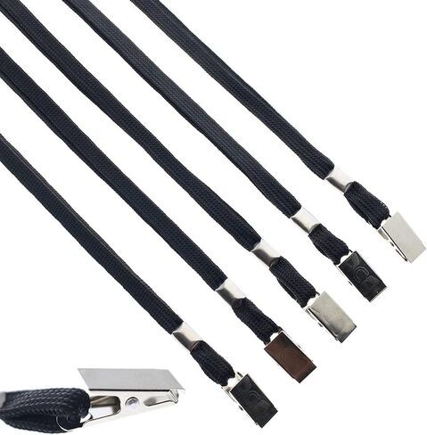 10 Pack - Large 3x5 Inch Large Clear Vertical Badge and Credential Holders with Lanyards for VIP Badges by Specialist ID (Black) in Kuwait