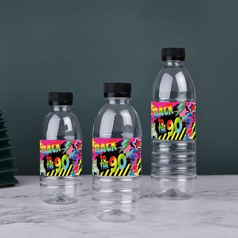 90s Party Supplies，24 Pieces Water Bottle Labels For Back to the 90s Party Decorations，Boys Girls Kids Baby Birthday Party Decorations in Saudi Arabia