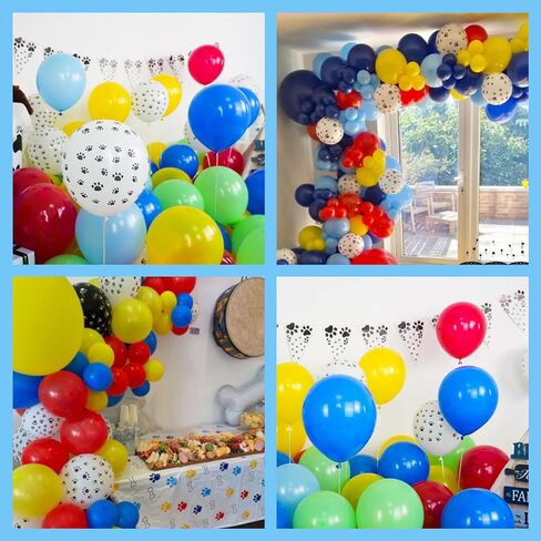 Dog Paw Balloons,12 Inch Pastel Pink Balloons 50Pcs Paw Print Balloons with Blue Pink Purple Orange Gold Balloons for Boys and Girls Birthday Baby Shower Dog Birthday Party Decoration in Saudi Arabia
