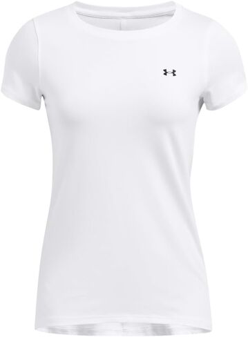 تي شيرت نسائي بأكمام قصيرة من Under Armour HeatGear Armor، (383) أخضر قديم / / أبيض، مقاس كبير in Saudi Arabia