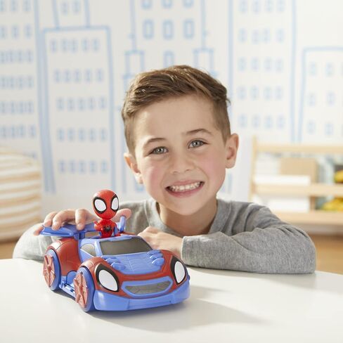 Spidey and His Amazing Friends Marvel Change 'N Go Web-Crawler and Spidey Action Figure, 2-in-1 Vehicle, 4-Inch Figure, for Kids Ages 3 and Up in Saudi Arabia