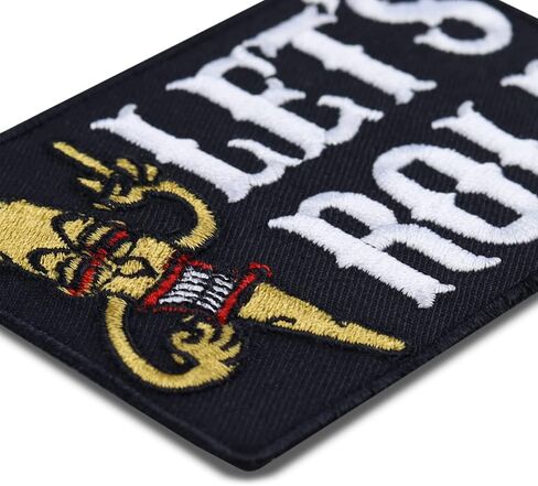 Let’s Roll – Funny Iron on Patches for Bikers, Rockers, Stoners, Smokers | Sew on or Iron on Weed Wrap Design Applique Patches for Jeans, Jackets, Sleeves, Motorcycle Case 3.34X2.16 in in Saudi Arabia