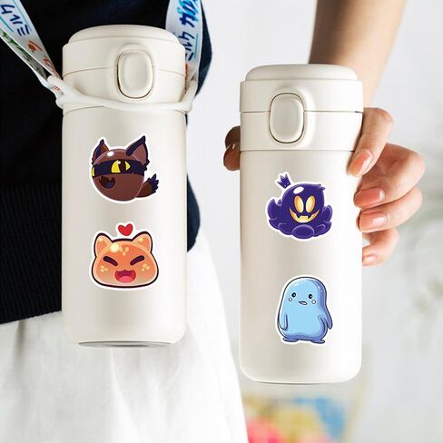 50pcs Slime Rancher Stickers for Water Bottles, Cute Game Character Waterproof Vinyl Decals for Kids Teens Laptop Phone Keyboard Skateboard Bike Car Luggage Bumper in Saudi Arabia