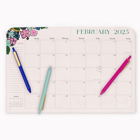 12 Month Agenda Dated January 2025-December 2025, Cloth Bound Monthly Planner, Florale in Saudi Arabia