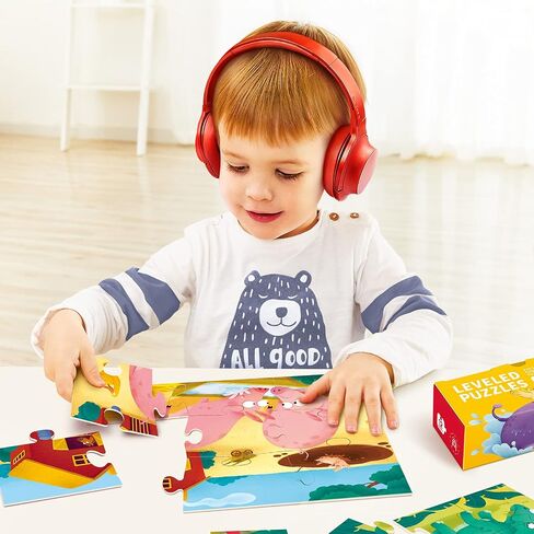TOI Leveled Puzzles for Kids Aged 2.5 and Up, Toddler Puzzle Preschool Learning Jigsaw Puzzles, Large Pieces Educational Game for Boys Girls, Classic Education Step 2 in Kuwait