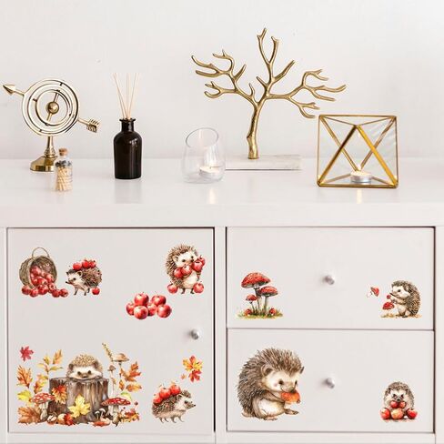 Rub on Transfer Decals for Furniture Crafts Decor Forest Animals 6"x12", 3Pcs Waterproof UV DTF Transfer Sticker for Dresser Lingerie Chests Drawer Glass Porcelain Wood Plastic in Saudi Arabia