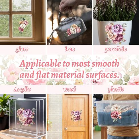 Rub on Transfer Decals for Furniture Crafts Decor Forest Animals 6"x12", 3Pcs Waterproof UV DTF Transfer Sticker for Dresser Lingerie Chests Drawer Glass Porcelain Wood Plastic in Saudi Arabia