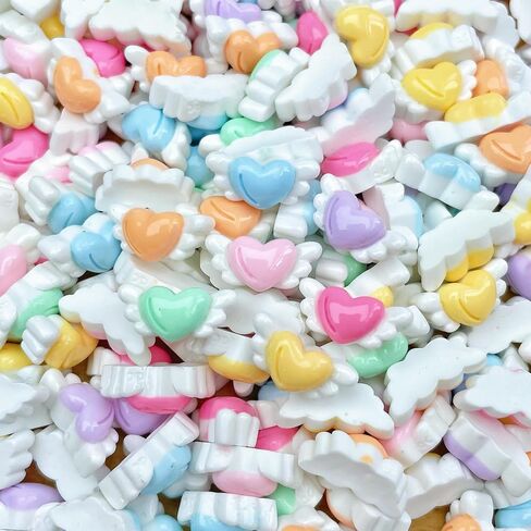 100pcs Slime Charms Resin Fake Candy Cake Mushroom Charms Kawaii Cute Set Mixed Assorted Sweets Flatback Slime Beads Making Supplies for DIY Craft Making and Ornament Scrapbooking (Mushroom) in Saudi Arabia