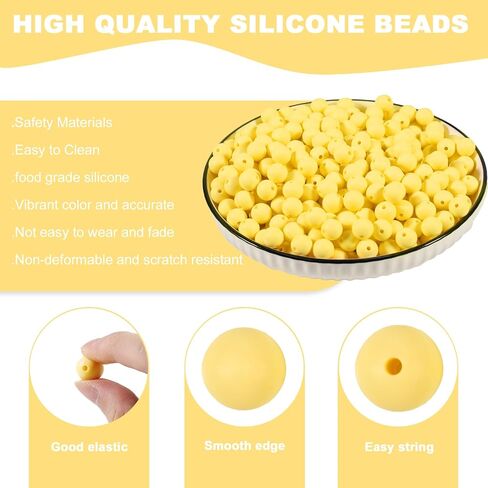 200Pcs Silicone Beads, 12mm Silicone Beads for Keychain Making, Silicone Beads Bulk for Bracelet Making Necklace Making and Round Silicone Focal Beads for Pens (Deep Green) in Saudi Arabia
