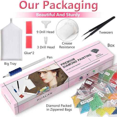 مجموعة الطلاء الماسي Huacan Native American AB، مجموعة طلاء ماسية مربعة كاملة للبالغين، مجموعة فنية ماسية 5D للرجل الهندي الأصلي، فن ماسي كبير للمبتدئين 30x60 سم/11.8x23.6 بوصة in Kuwait