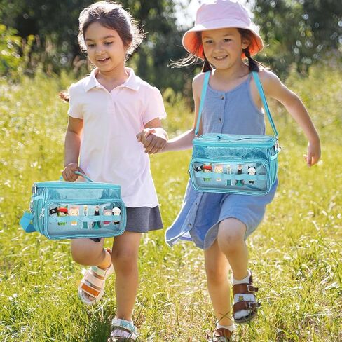 حقيبة حمل لشخصيات توني، حقيبة مجموعة المبتدئين من توني، وحدة تخزين ومنظم لشخصيات توني مع حزام الكتف، مجموعة صندوق توني للمبتدئين، سماعات توني، حقيبة شحن (أزرق) in Kuwait