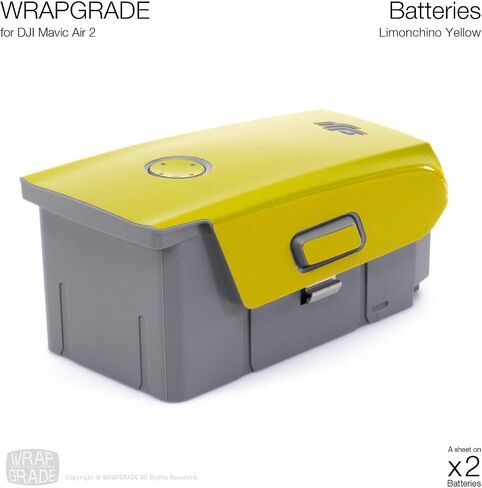 Wrapgrade Skin Compatible with DJI Mavic Air 2 & Air 2S | 2 Batteries (NEON Green) in Kuwait