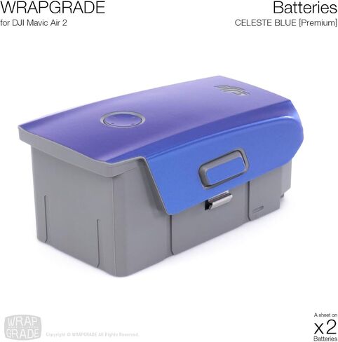 Wrapgrade Skin Compatible with DJI Mavic Air 2 & Air 2S | 2 Batteries (NEON Green) in Kuwait