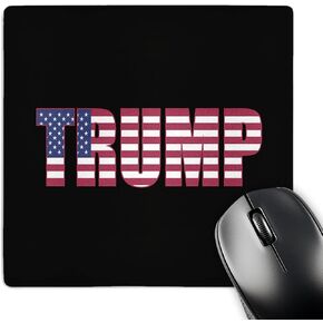3dRose USA American Patriotic Typography-Donald Trump-Black Mouse Pad (mp_275057_1)