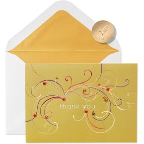Papyrus Blank Thank You Card (Flourishing Gems)