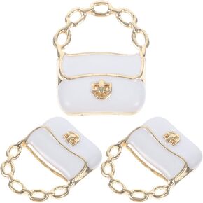 Abaodam 3Pcs Miniature Handbag Doll House Bags Decorate Doll Bag Miniature Bag Model Tray Mini Bag Packet Chain Bag Purse Spacer Charm Jewelry DIY Crafts Charm Tiny Purse