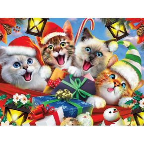 Ceaco - Howard Robinson - Selfies - Holiday Cats - 500 Piece Jigsaw Puzzle