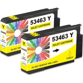 Compatible LX1000 LX2000 Ink Cartridge Replacement for Primera 53463 Yellow Ink Used with Primera LX1000 LX2000 Color Label Printers (2 Pack)