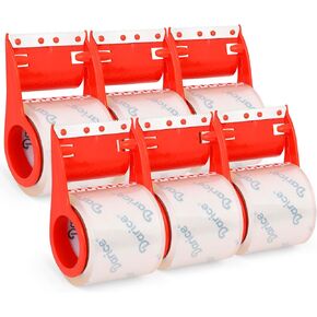 Darice Heavy Duty Packing Tape with Dispenser - Pack of 6 - Strong and Durable 1.88" x 22 Yds Clear Tape for Moving, Shipping, and Box Sealing, 1-Inch Core