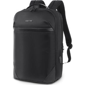 KINGSLONG Laptop Backpack for Men 15.6-16 inch Slim Business Backpack for Men Lightweight Computer Backpack with USB Charging Port Water Resistance Anti-theft Computer Bag for Work Office Colllege