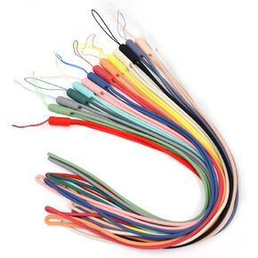 15 Colors Silicone Neck Strap Lanyard, Soft and Elastic Silicone Badge Neck Strap, Hands Free Badge Lanyard Neck Strap, Neck Lanyard for ID Badge Holder, Cellphone (15)