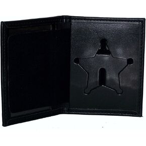 Florida Sheriff Dress Leather Badge and ID Case (Cutout PF185 2.7 inches Tall)