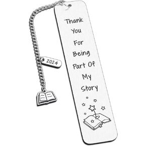 Teacher Must Haves Teacher Appreciation Gifts Bulk Christmas Stocking Stuffers for Adults Homecoming Day Gift First Day of School Gifts for Teacher Thank You for Being Part of My Story Bookmark