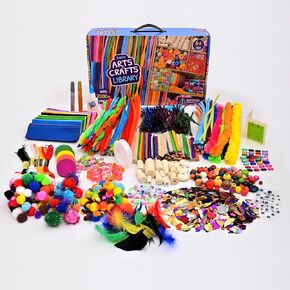 Craft Supplies & Materials 2000+ Piece,Arts and Crafts Kit for Kids 6-12,Craft Chest Set as Birthday Gift for Girls and Boys Aged 7 8 9 10 11 12 and up