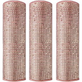 White Deco Mesh Ribbon, Shining White Mesh with Full Colorful Metallic Foil for Wreath Supplies, Garland, Swags Crafts, 10 inch x 30 feet, 3 Packs