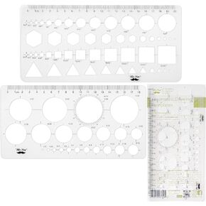 Mr. Pen- Circle Template, 2 pcs, Circle Stencil, Circle Template for Drawing Stencils, Shape Stencils, Geometric Stencils, Drawing Templates Stencils, Circle Stencils for Drawing, Drafting Supplies