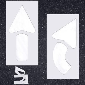 Feifeiya Pavement Stencils Set Straight & Turn Combo Arrow Kit 42" x 20" Foldable Parking Lot Stencils Reusable Straight Turn Arrow Stencil for Parking Lot and Pavement Lines