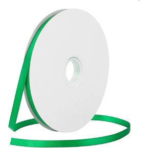 3/8 Inch Emerald Green Satin Ribbon 100 Yards Double Faced Craft Ribbons Solid Color Fabric Ribbons Roll for Gift Wrapping Wedding and Festival Decor (Emerald Green)