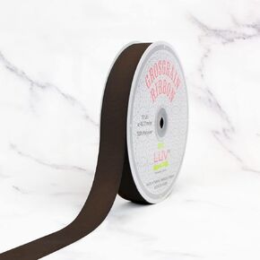 Creative Ideas 7/8-Inch Solid Grosgrain Ribbon, 50-Yard, Brown
