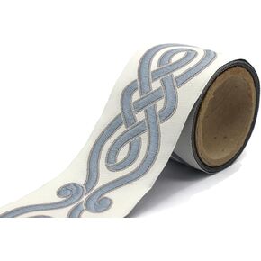 3.8 Yards Spool 3.9" Spiral Drapery Trim Jacquard Ribbon for Your Drapes Curtains Drapery Banding Trim Tape V4 142