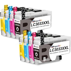 LC3033 bk c m y Ink Cartridges for Brother, Compatible Replacement for Brother LC3033XXL Ink Cartridges, Work for Brother MFC-J995DW MFC-J805DW MFC-J815DW (8 Packs 2BK 2C 2M 2Y)