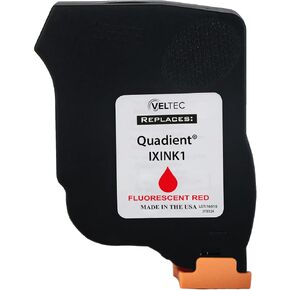 Veltec Made in USA IXINK1 Fluorescent Red Ink Cartridge for iX-1 Postage Meters