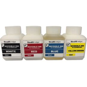 VersaInk Stealth™ Inkjet - Invisible UV Fluorescent Combo Ink Pack - 40ml Bottles
