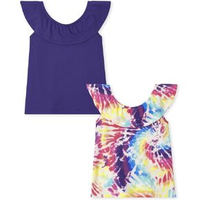 The Children's Place Girls Short Sleeve Ruffle Tank Top