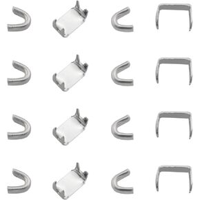 Zipper Top and Bottom Stop ZCZQC 50PCS #5 Silver Zipper Bottom Stops and 50PCS Top Stops for Zipper Repair