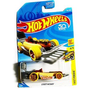Hot Wheels 2018 50th Anniversary Fast Foodie Street Wiener (Hot Dog Car) 144/365