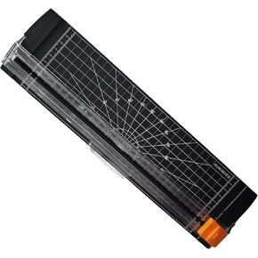 Portable Two-Way Paper Cutter, 12 inch Paper Cutter Cutting Tool Suitable for Christmas Craft Paper A4 Photos and Cards Bi-Directional Paper Cutter with Safety Protection and Side Ruler